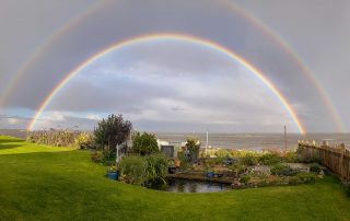 Double rainbow outside Coble Cottage.