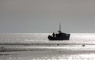 Fishing boat off the coast of Boulmer.