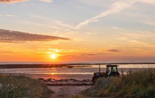 Sunrise at Boulmer in Northumberland.